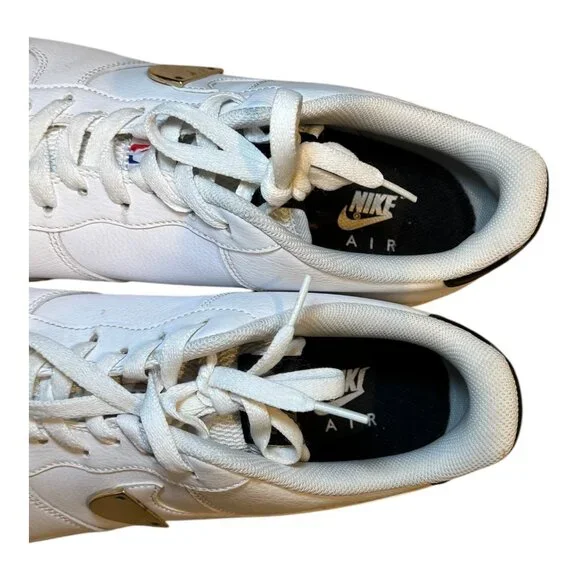 Nike Air Force 1 '07 LV8 NBA Men's Shoes White Pure Platinum CT2298 100 Size 14 - Picture 8 of 10
